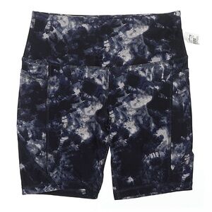 Avia Women’s Bike Shorts Blue/ Black Tie Dye, 5” Inseam